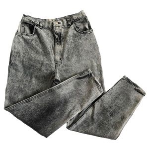 Vintage 80s Denim Republic Acid Wash High Waist Taper Leg Mom Jeans
